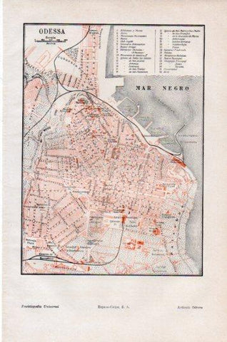 LAMINA V44775: Plano de Odessa, Ucrania