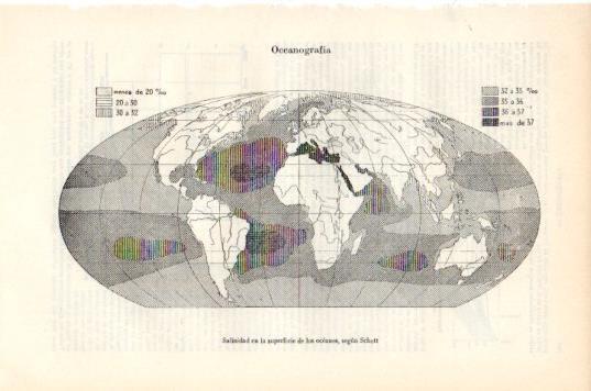 LAMINA V44768: Salinidad de los oceanos según Schott