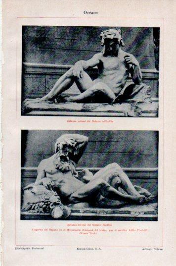LAMINA V44760: Estatuas del Oceano Pacifico por A. Piccirilli