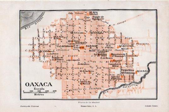 LAMINA V44715: Plano de Oaxaca, Mejico