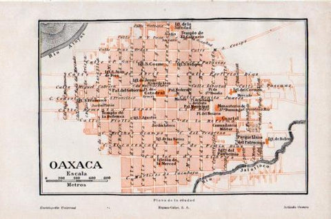 LAMINA V44715: Plano de Oaxaca, Mejico