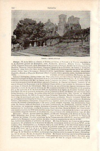 LAMINA V44713: Iglesia principal en Oaxaca, Mejico