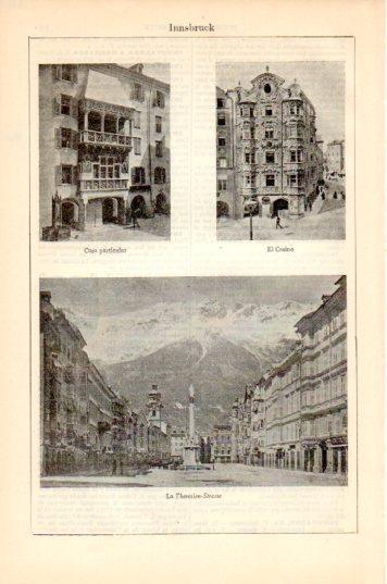 LAMINA V44677: Vistas de Innsbruck