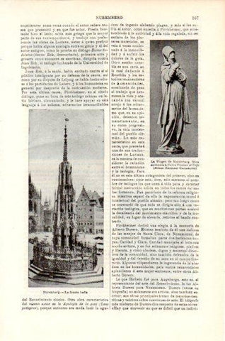 LAMINA V44701: La fuente bella en Nuremberg