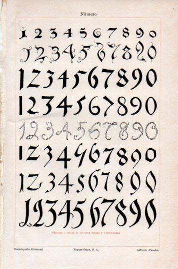 LAMINA V44684: Numeros de diversas epocas y procedencias