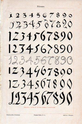 LAMINA V44684: Numeros de diversas epocas y procedencias