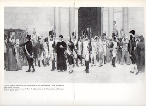 LAMINA V45371: Autoritats de Barcelona davant Palau de la Generalitat