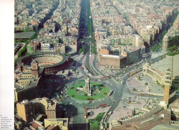LAMINA V45364: Vista aeria Plaça Espanya i Gran Via, Barcelona