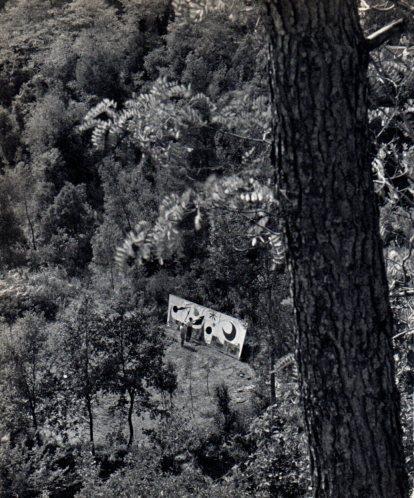 LAMINA V45446: Joan Llorens pintant al bosc de Gallifa