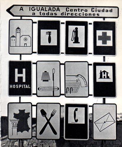 LAMINA V45483: Cartells a l'entrada d'Igualada