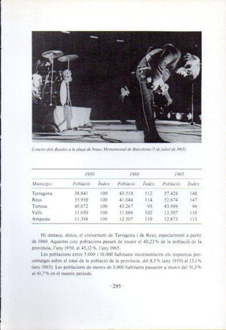 LAMINA V45127: Concert dels Beatles a la Monumental de Barcelona 1965