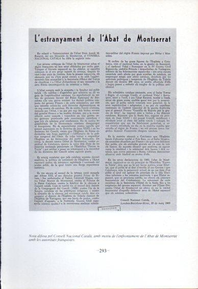 LAMINA V45126: Nota enfrontament Abat de Montserrat i autoritats franquistes