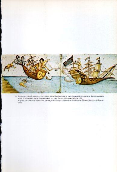 LAMINA V45179: Rajoles amb escena de pirateria, Museu Maritim Barcelona