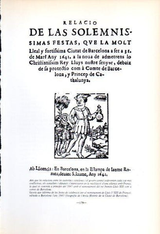 LAMINA V45177: Gaceta nomenament Lluis I editada a Barcelona 1641