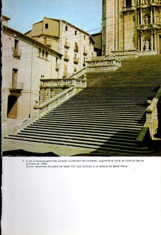 LAMINA V45156: Escalinata catedral de Santa Maria, Girona