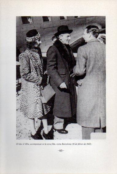 LAMINA V45087: Duc d'Alba i filla a Barcelona febrer 1943