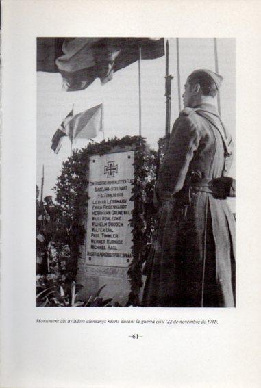 LAMINA V45081: Monument aviadors alemanys morts guerra civil 1941