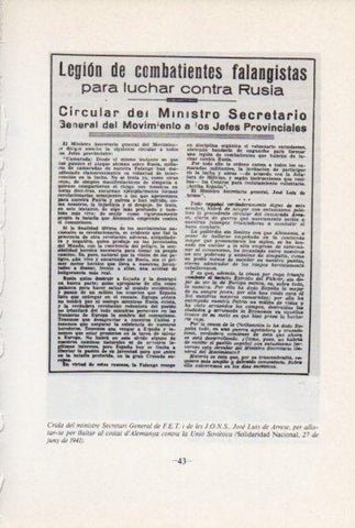 LAMINA V45073: Crida per lluitar amb Alemania contra la Unio Sovietica 1941
