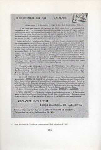 LAMINA V45089: Commemoracio 11 setembre 1944 pel Front Nacional de Catalunya