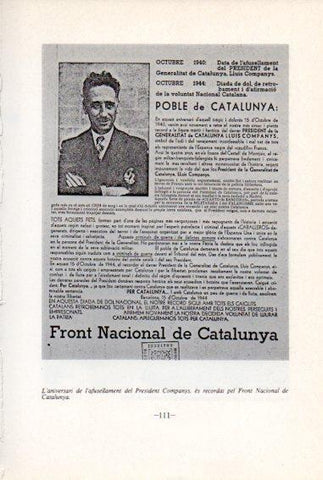 LAMINA V45090: Aniversari de l'afusellament del President Companys
