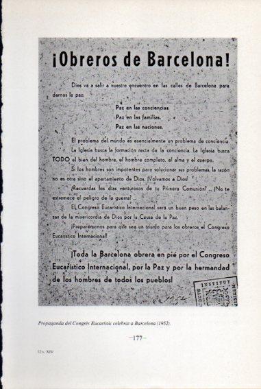 LAMINA V45103: Propaganda Congres Eucaristic a Barcelona 1952