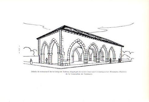 LAMINA V45298: Dibuix de restauracio Llotja de Tortosa