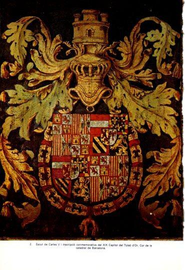 LAMINA V45284: Escut de Carles V, Cor de la catedral de Barcelona