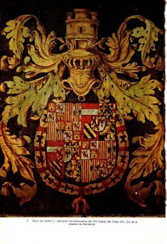 LAMINA V45284: Escut de Carles V, Cor de la catedral de Barcelona