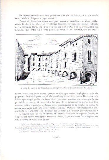 LAMINA V45283: Plaça del mercat de Granollers segle XV