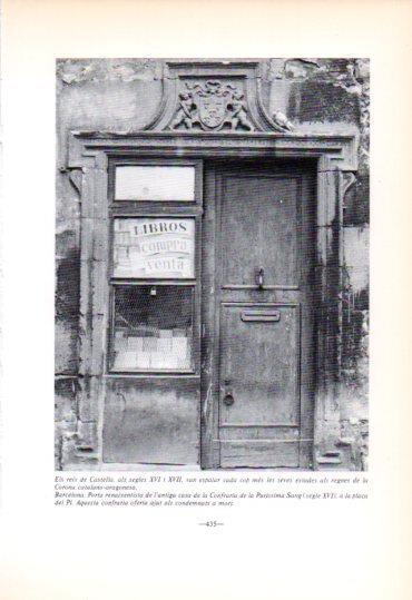 LAMINA V45247: Porta de la Confraria de la Purissima Sang, Barcelona