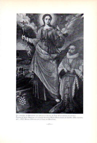 LAMINA V45227: Santa Madrona i Rafael Bonaventura de Gualbes pintura 