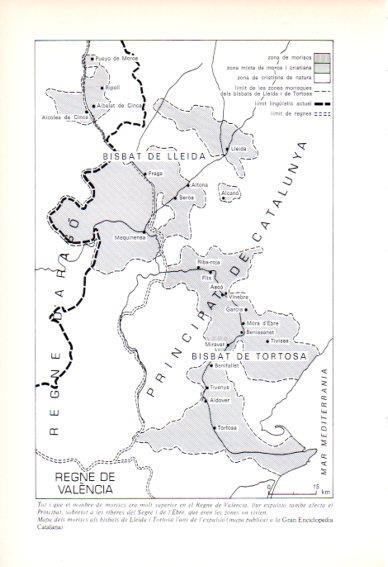 LAMINA V45223: Mapa dels moriscs als bisbats de Lleida i Tortosa