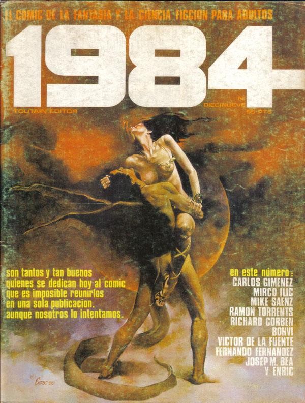 Toutain revista 1984 numero 19: Carlos Gimenez, Corben, Victor de la Fuente, Bonvi, etc