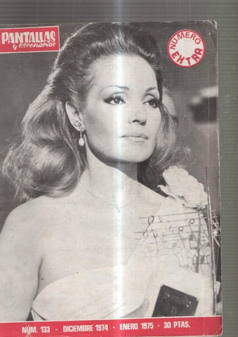 Pantallas y escenarios numero extra 133, diciembre 1974: Carmen Sevilla en portada