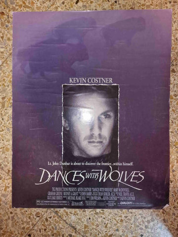 Poster: pegado a cartón de Dances with Wolves (Bailando con lobos) de Kevin Costner