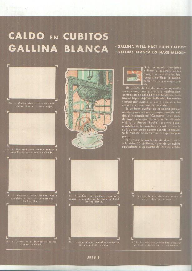 Cromos: Gallina Blanca: Pozos y Fuentes y caldo en cubitos