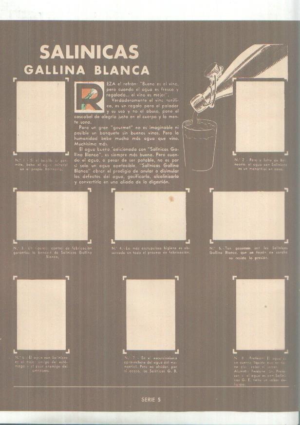 Cromos: Gallina Blanca: Industria Nacional y Salinicas gallina blanca