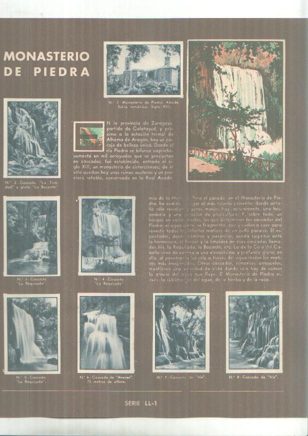 Cromos: Gallina Blanca:  Monasterio de piedra + Calle de las regiones de España