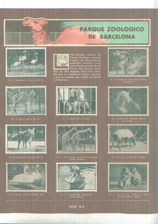 Cromos: Gallina Blanca:  Monasterio del escorial + Zoologico de Barcelona