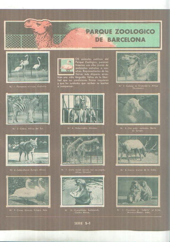 Cromos: Gallina Blanca:  Monasterio del escorial + Zoologico de Barcelona