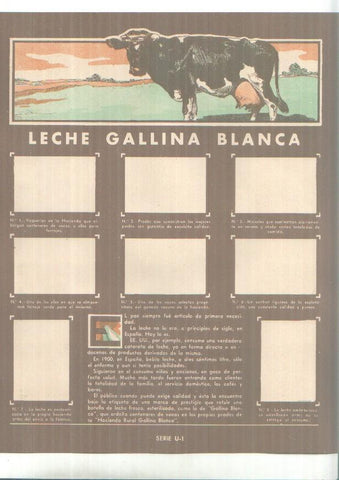 Cromos: Gallina Blanca:  Zoologico de Barcelona + Leche