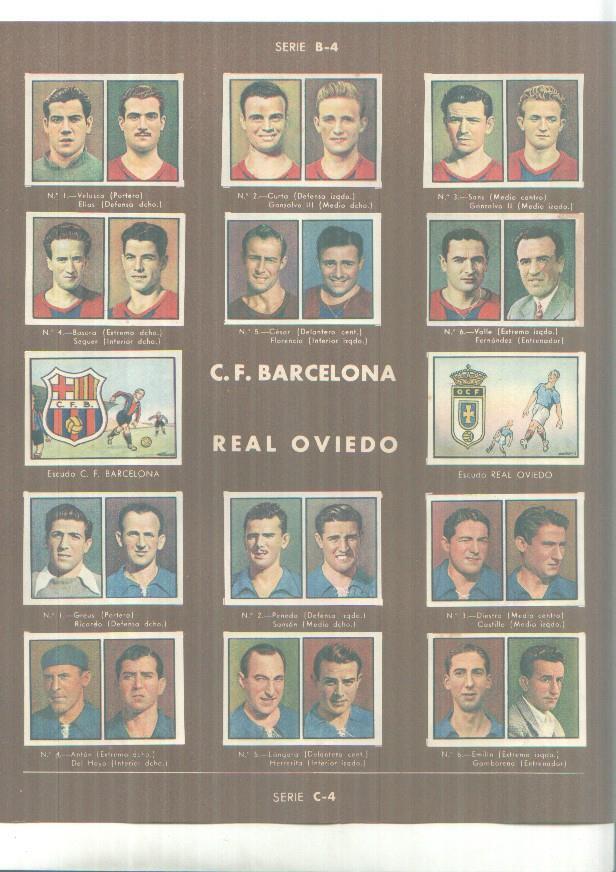 Cromos: Gallina Blanca: Equipo nacional +C.F.Barcelona + Real Oviedo