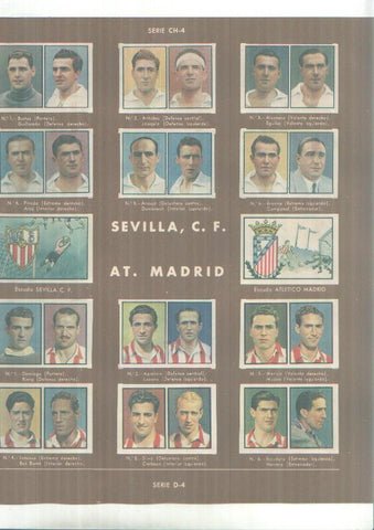 Cromos: Gallina Blanca: Sevilla C.F. + At.Madrid + propaganda de la firma