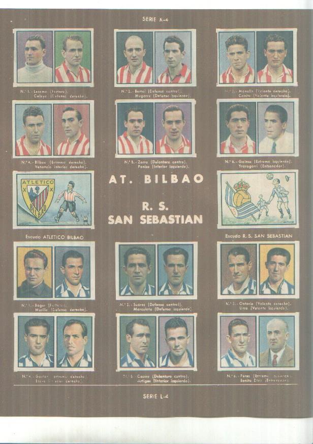 Cromos: Gallina Blanca: R. Valladolid + R.C.D.Coruña + At.Bilbao + R.S.San Sebastian