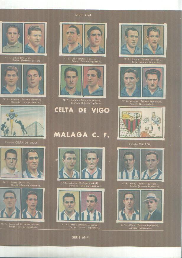 Cromos: Gallina Blanca: Celta de Vigo + Malaga C.F + Atletistmo