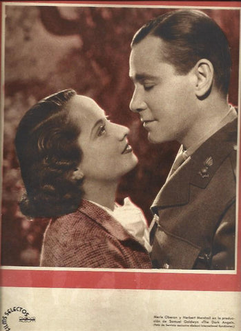 LAMINA 37802: Merle Oberon y Herbert Marshall en The Dark Angel