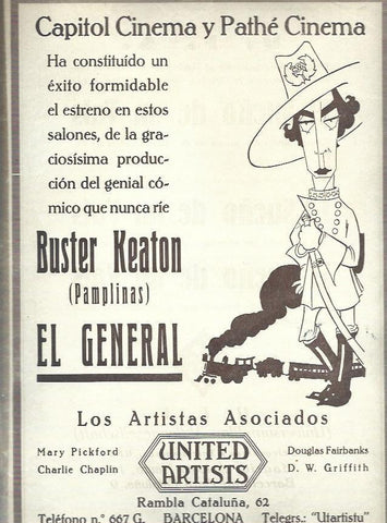 LAMINA 37897: Anuncio de El General en Capitol Cinema de Barcelona