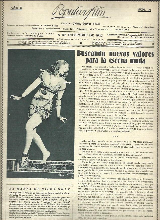 LAMINA 37900: Gilda Gray
