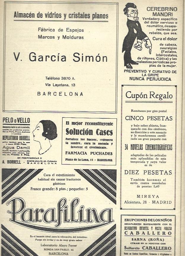 LAMINA 37906: Publicidad de Parafilina y cupon regalo