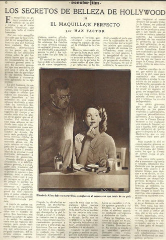 LAMINA 37868: Elisabeth Arlen, por Max Factor